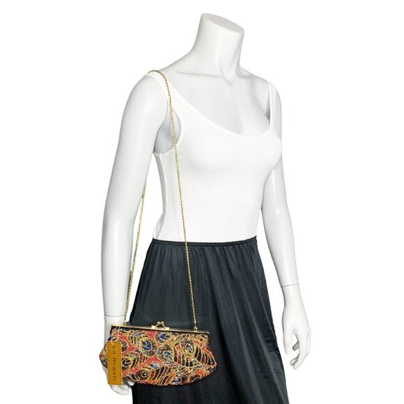 NWT VINTAGE DEADSTOCK LA REGALE Sequin Baguette Evening Bag - Picture 4 of 7